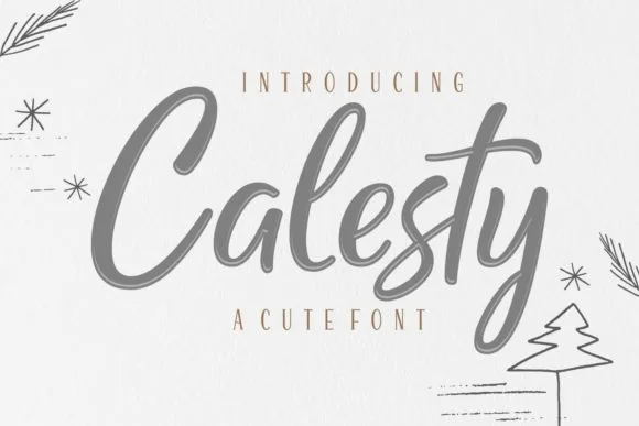 Calesty Font Calesty Font Poster 1