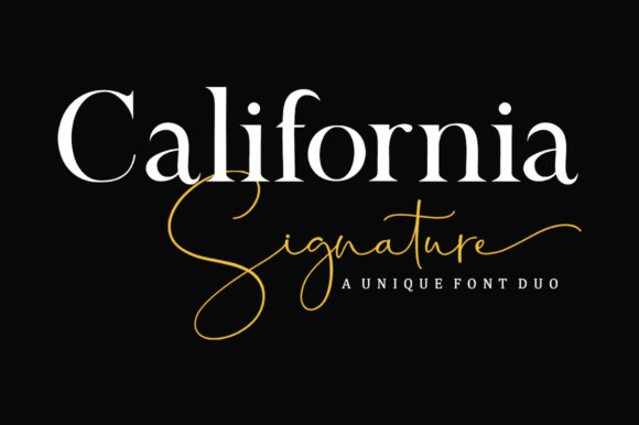 California Signature Font Poster 1