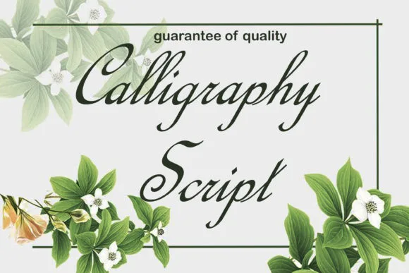 Calligraphy Script Font Calligraphy Script Font Poster 1