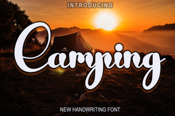 Camping Font Poster 1