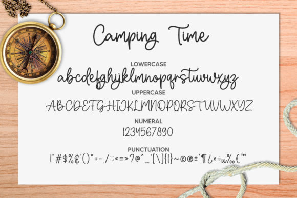 Camping Time Font Poster 8