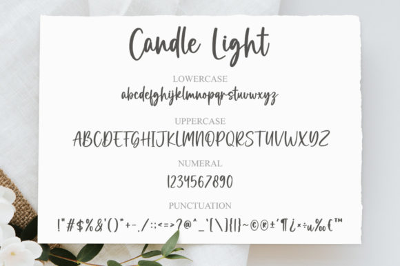 Candle Light Font Poster 8