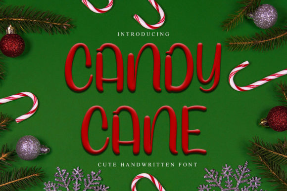 Candy Cane Font Poster 1