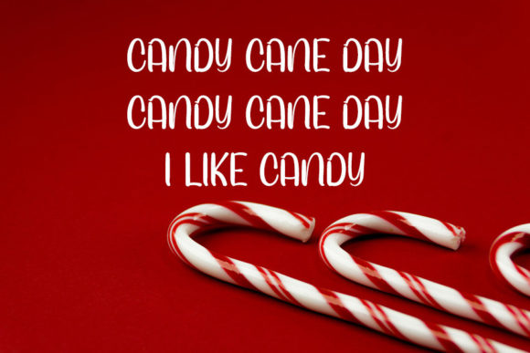 Candy Cane Font Poster 3