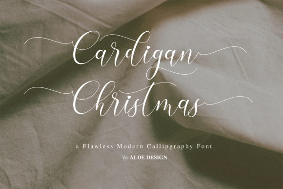 Cardigan Christmas Font Poster 1