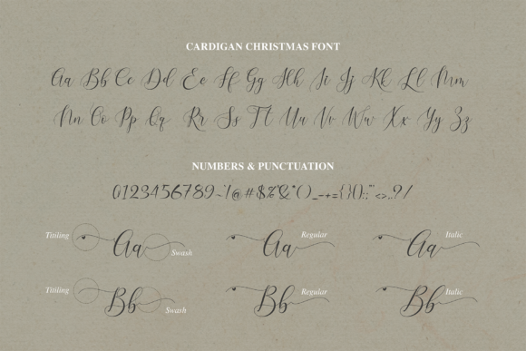 Cardigan Christmas Font Poster 8