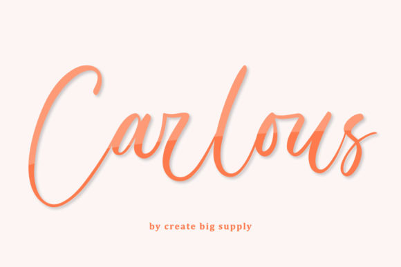 Carlous Font Poster 1