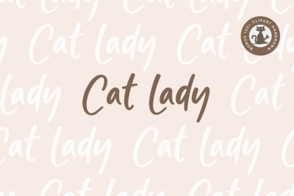 Cat Lady Font Poster 1
