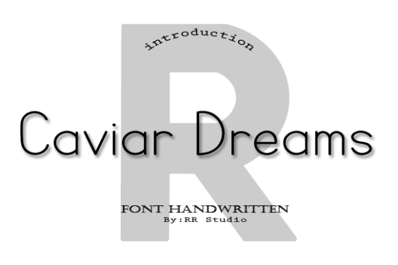 Caviar Dreams Font Poster 1