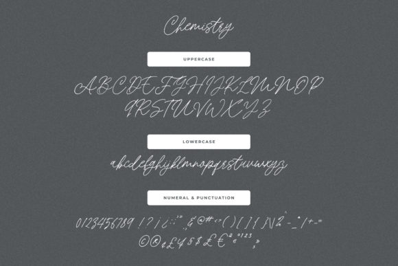 Chemistry Font Poster 10