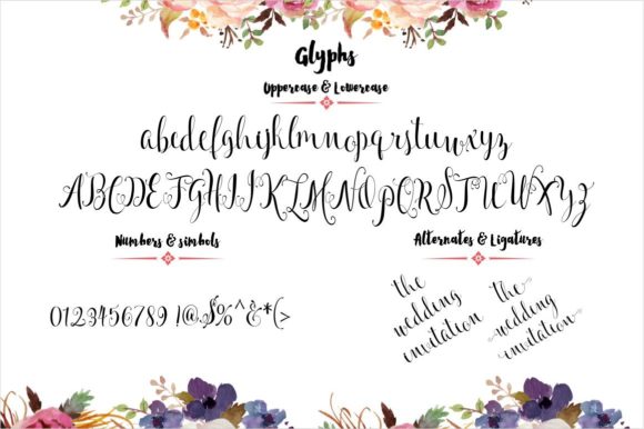 Cherry Blossom Font Poster 2