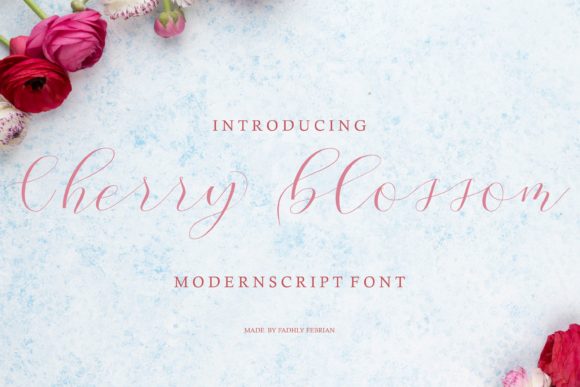 Cherry Blossom Script Font Poster 1