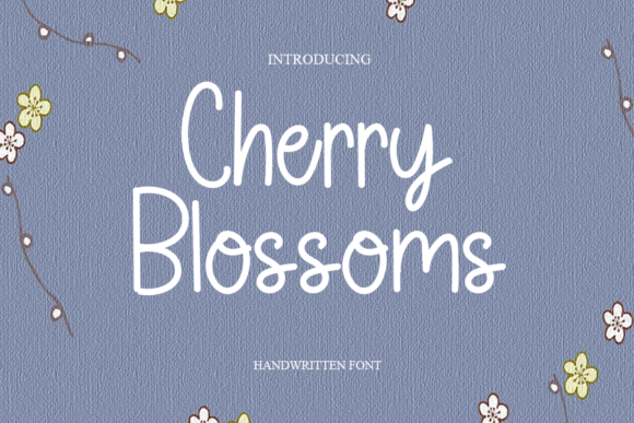 Cherry Blossoms Font Poster 1