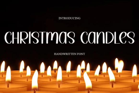 Christmas Candles Font Poster 1