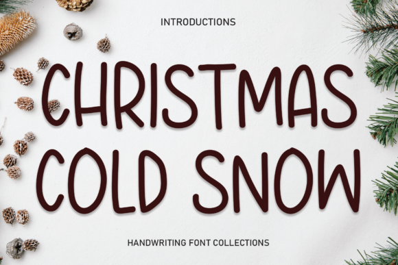 Christmas Cold Snow Font Poster 1
