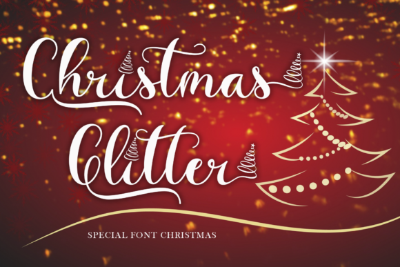 Christmas Glitter Font