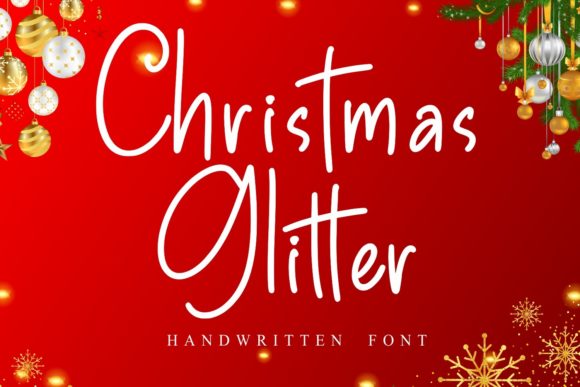 Christmas Glitter Font Poster 1