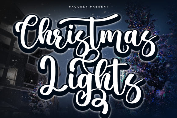 Christmas Lights Font Poster 1