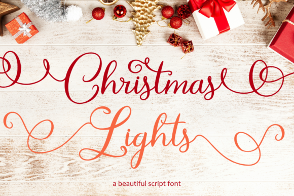 Christmas Lights Font Poster 1