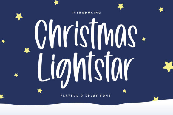 Christmas Lightstar Font Poster 1