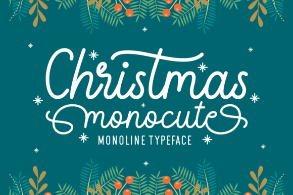 Christmas Monocute Font Poster 1