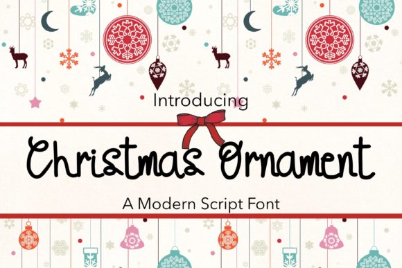 Christmas Ornament Font Poster 1