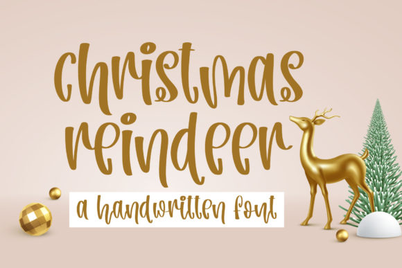 Christmas Reindeer Font Poster 1