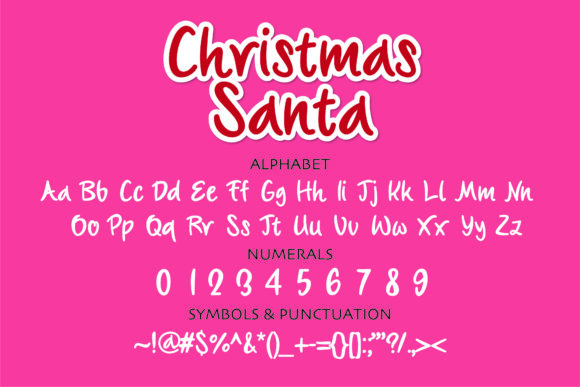 Christmas Santa Font Poster 2
