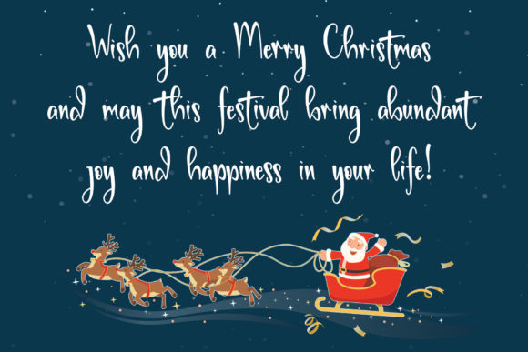 Christmas Sleigh Font Poster 2