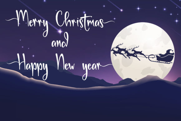 Christmas Sleigh Font Poster 3