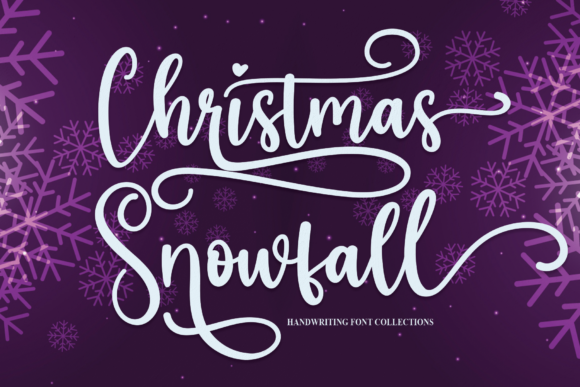 Christmas Snowfall Font Poster 1