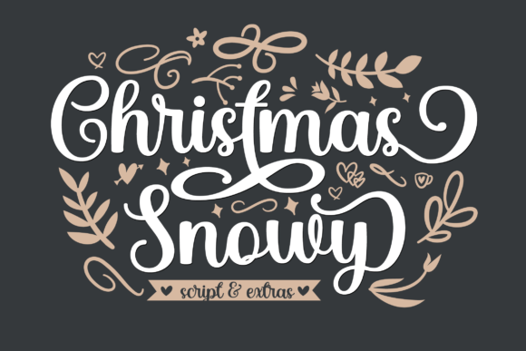 Christmas Snowy Font Poster 1