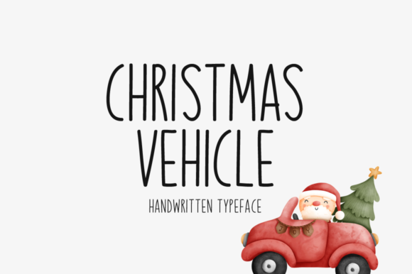 Christmas Vehicle Font Poster 1