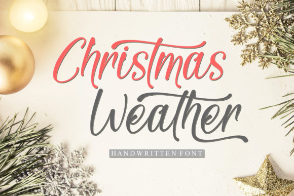 Christmas Weather Font Poster 1