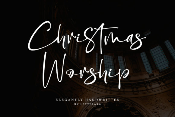 Christmas Worship Font Poster 1