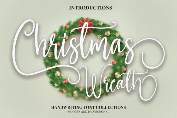 Christmas Wreath Font Poster 1