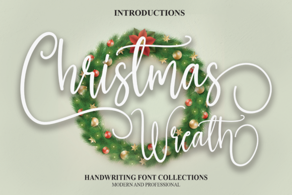 Christmas Wreath Font