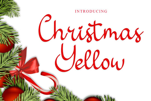 Christmas Yellow Font Poster 1