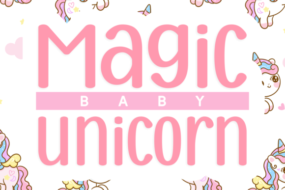 Chubby Unicorn Font Poster 5