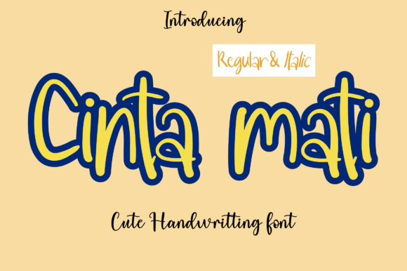 Cinta Mati Font Poster 1