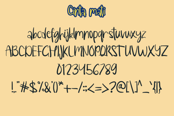 Cinta Mati Font Poster 4