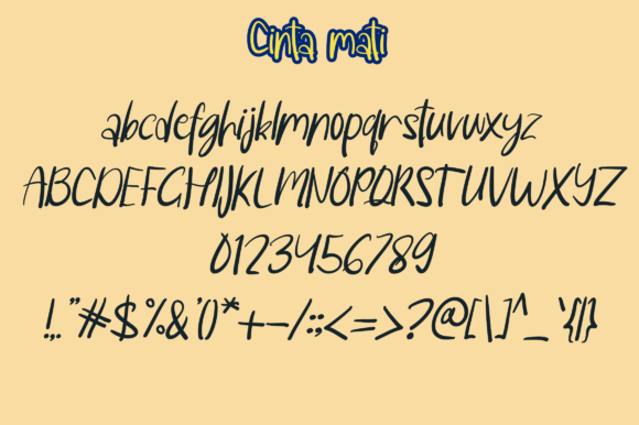 Cinta Mati Font Poster 5