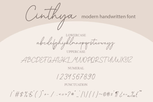 Cinthya Font Poster 9