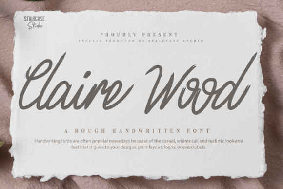 Claire Wood Font Poster 1