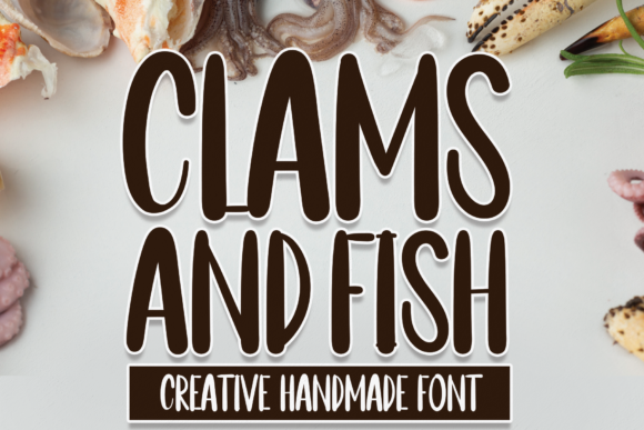 Clams and Fish Font Poster 1