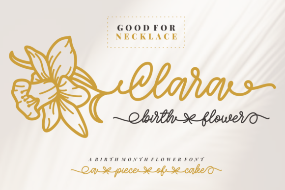 Clara Birth Flower Font