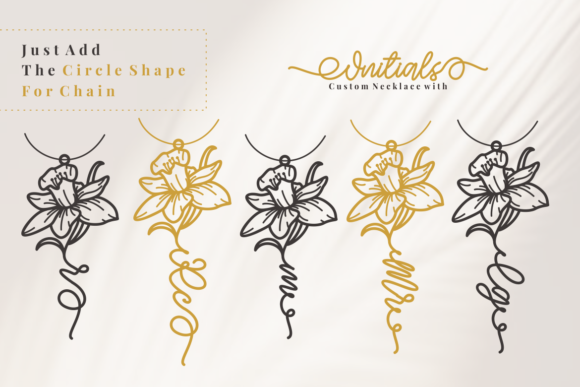 Clara Birth Flower Font Poster 3