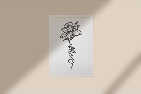 Clara Birth Flower Font Poster 7