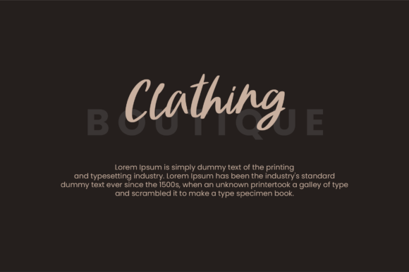 Clathing Font Poster 4