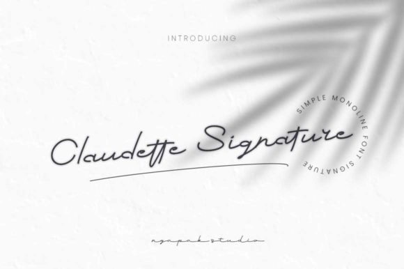 Claudette Signature Font Poster 1